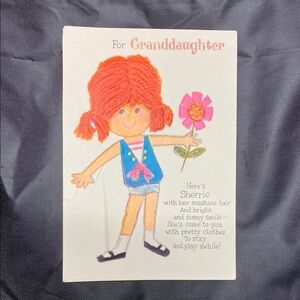 Vintage Paper doll card